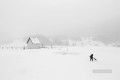 paisaje invernal en blanco y negro